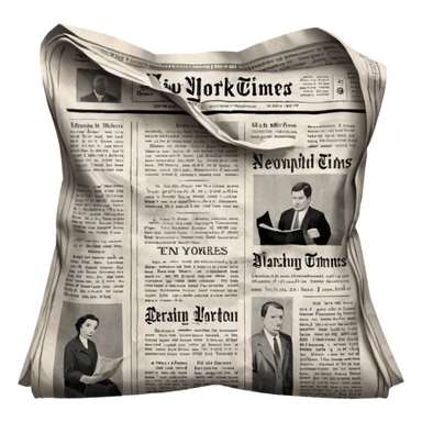 generate realistic detailed news paper NY sticker