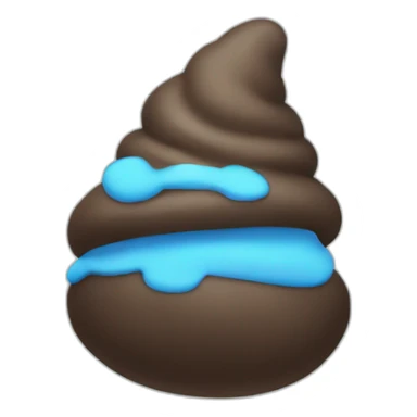 Blue poop sticker