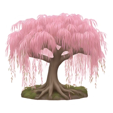 pink weeping willow tree sticker