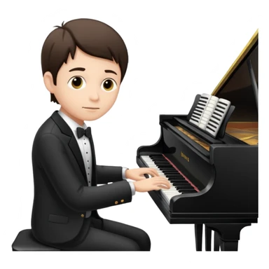 a pianist is playing the piano sticker