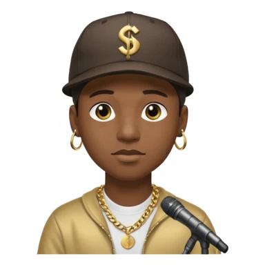 rapper man with microphone sticker