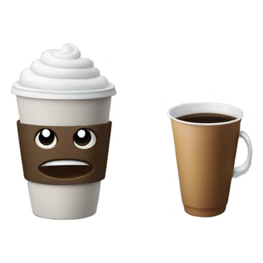 Coffee next to a tornado  sticker