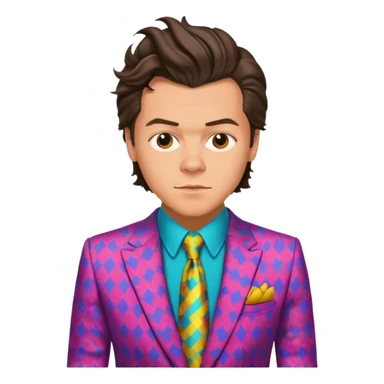 Harry Styles in a colorful suit sticker
