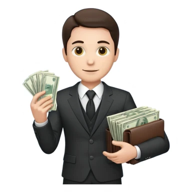 public official/politician/bureaucrat holding money sticker