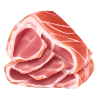  single serving of thinly sliced cured ham sticker