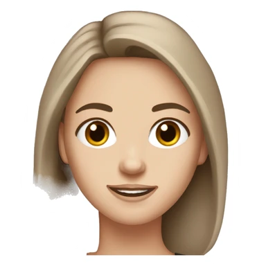  White girl with brown eyes and long hair brunette with boxer gloves sticker