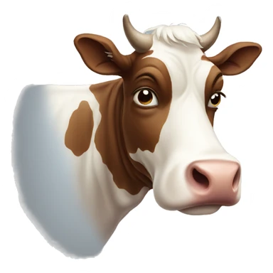 sad cow sticker