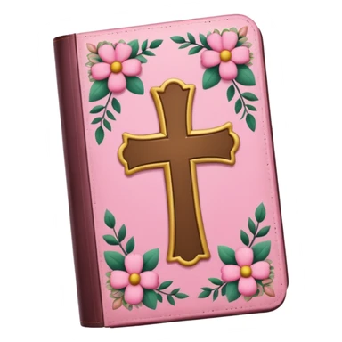 make a girly catholic bible with pink tones sticker
