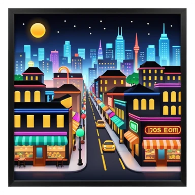 Hometown with many restaurants sticker