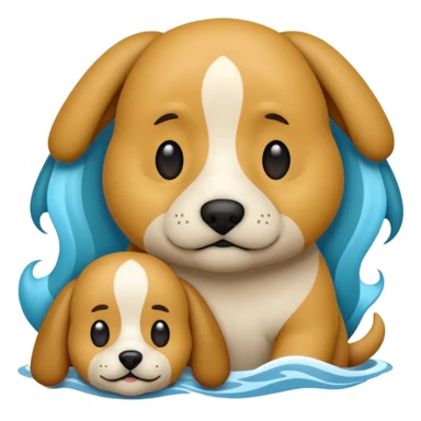 crea un emoji de buenas noches. Pon un texto : Buenas noches Javier y Tobi. Javier es una imagen de profesor y Tobi q sea imagen de un perro sticker