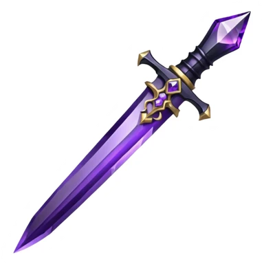 goth crystal dagger sticker