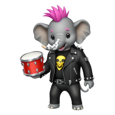 drummer elephant punk sticker