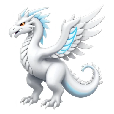 Kyurem-Reshiram-Fakémon-hybrid-creature (full body)  sticker