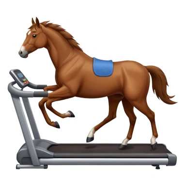 horse on a treadmill sticker