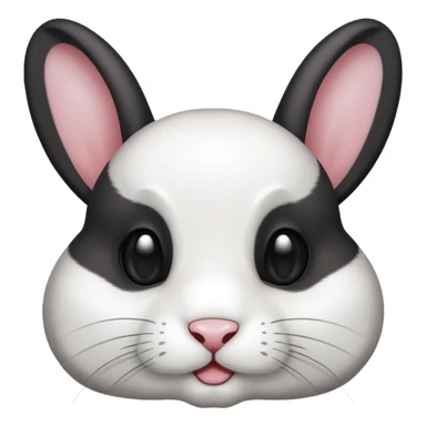 black and white dutch rabbit cute (ios7 style) sticker