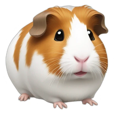 Guinea pig holding hart sticker