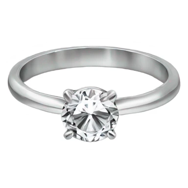 Engagement ring slim silver band sticker