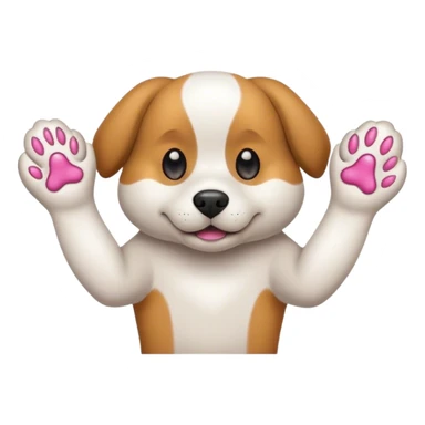 Chien avec des pieds sticker