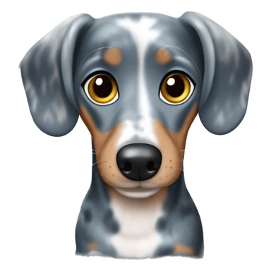 short haired blue merle dachshund blue eyes sticker