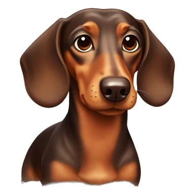 brown and tan dachshund sticker