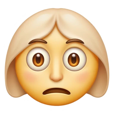 Kızarmış ve bayık bakan gözlü bi emoji sticker