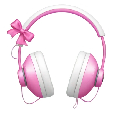 white headphones with pink bows sticker