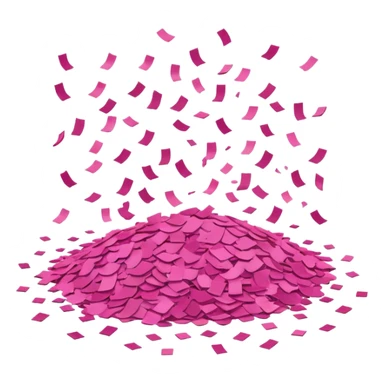 Pink confetti in the shower sticker