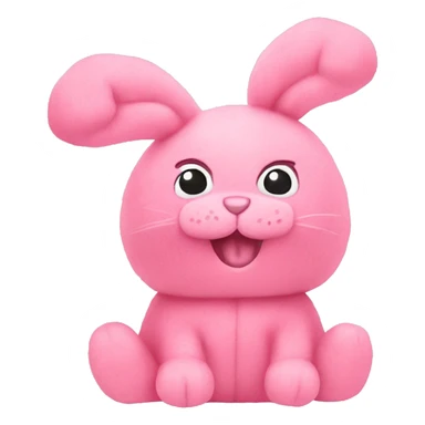 Jelly cat bunny stuffed animal pink sticker