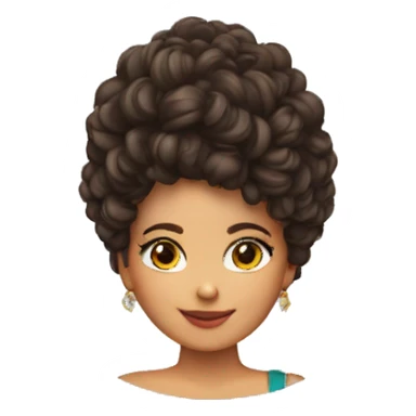 Reina de pelo rizado sticker