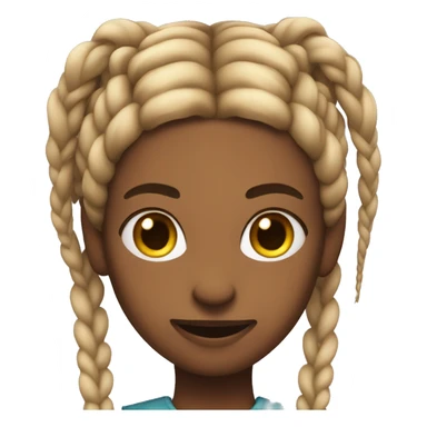 jinx with twin braids sticker