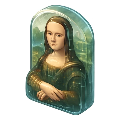 Mona Lisa in the garden sticker