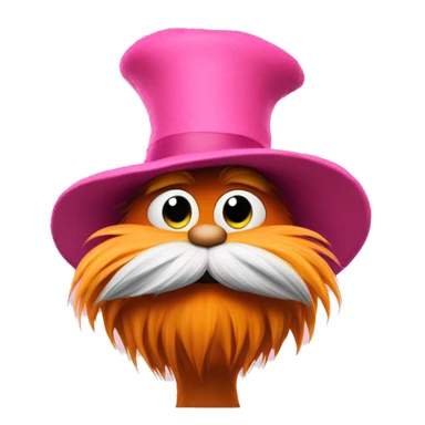 Lorax with pink hat sticker