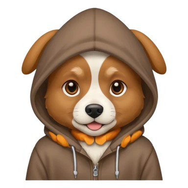 Dog with a hoodie sticker