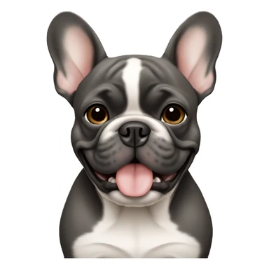 French bulldog dark grey tan  sticker
