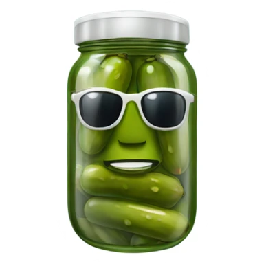 Jar of pickles wearing sunglasses  sticker