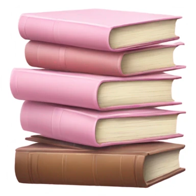 light pink stack of books sticker