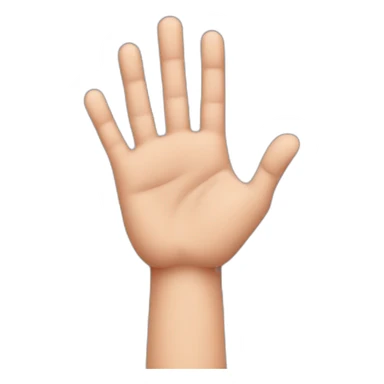 Palm of one hand open except for the middle finger, which is extended outwards sticker