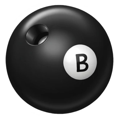 Black pull Ball with MB written on it sticker
