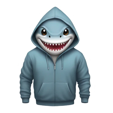 Shark wearing a hoodie  sticker