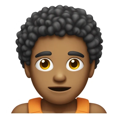 Its a sick boy with many pimples and big muscles he also has big Afro  sticker