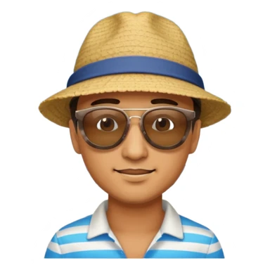 A man suntanning at the beach  sticker