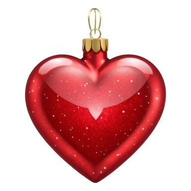 Christmas themed heart sticker