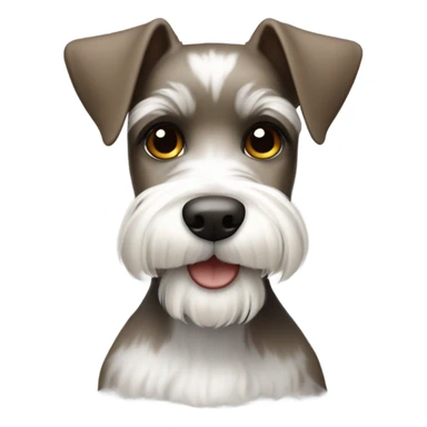 White and brown mini schnauzer  sticker