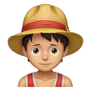 Give luffy straw hat emoji sticker