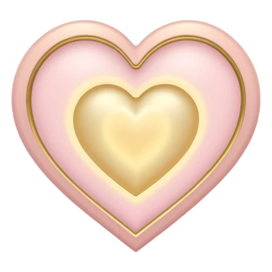 Heart with a halo in soft pink, beige and yellow pastel colors sticker