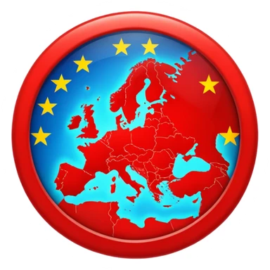 Europe map point  sticker
