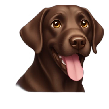 Happy chocolate labrador sticker