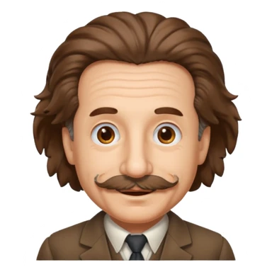 Einstein character front view sticker