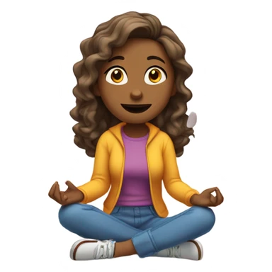 Girl telling a story  sticker