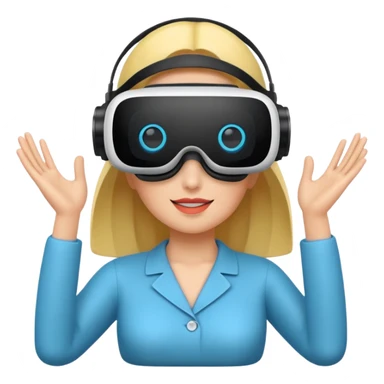 VR wearing woman sticker